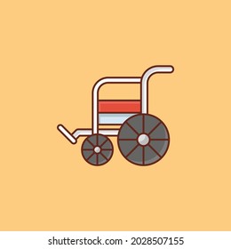 handicap vector flat color icon
