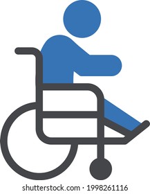 handicap vector glyph colour icon