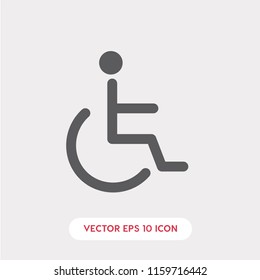 Handicap vector icon, disabled symbol