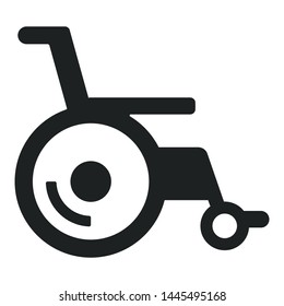 Handicap Wheelchair Flat Vector Icon 