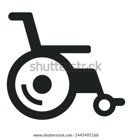 Handicap wheelchair flat vector icon 
