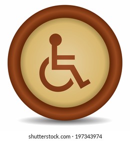 Handicap or wheelchair person icon