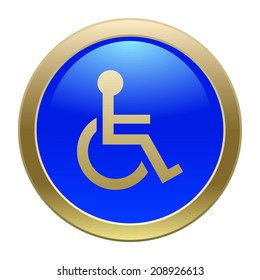 Handicap or wheelchair person icon