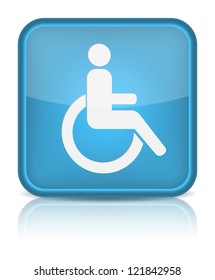 handicap or wheelchair person symbol, vector illustration