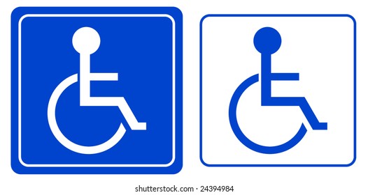 handicap or wheelchair person symbol, vector