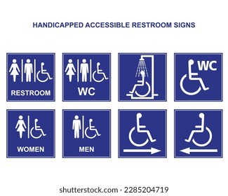 handicapped accessible restroom signs - Handicap Sign, Information Symbol Graphic for Invalid