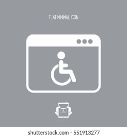 Handicapped application - Vector flat icon