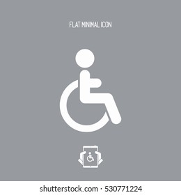 Handicapped concept - Minimal icon