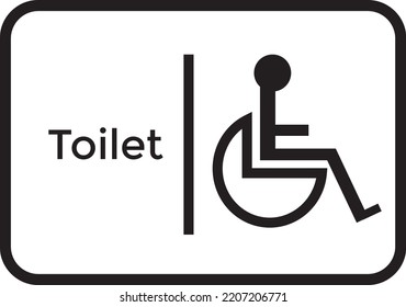 Handicapped Disable Male Toilet Symbol Stock Vector (Royalty Free ...