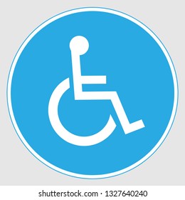  Handicapped Door Sign on a gray background