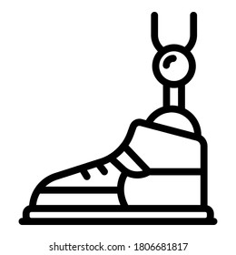 Handicapped foot icon. Outline handicapped foot vector icon for web design isolated on white background