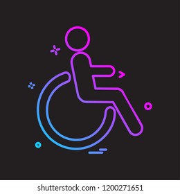 Handicapped icon design vector