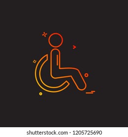 Handicapped icon design vector