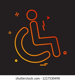 Handicapped icon design vector