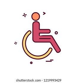 handicapped icon design vector