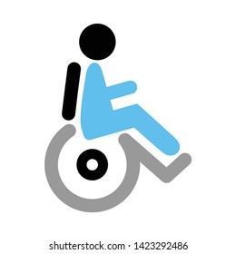 handicapped icon. flat illustration of handicapped vector icon for web