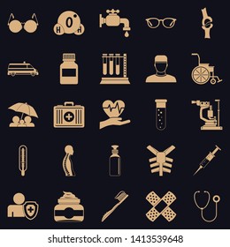 Handicapped icons set. Simple set of 25 handicapped vector icons for web for any design