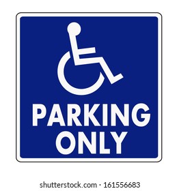 Handicapped parking sign