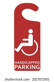 Handicapped parking sign. vector illustration