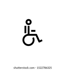 Handicapped patient icon for mobile concept and web design