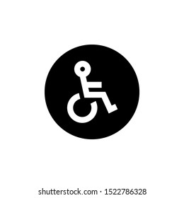 Handicapped patient icon for mobile concept and web design