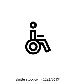 Handicapped patient icon for mobile concept and web design