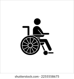 Icono de línea de paciente discapacitado. signo de estilo lineal para concepto móvil y diseño web. Icono de Handicap desactivado. ilustración vectorial