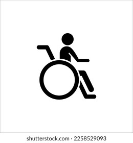 Icono de línea de paciente discapacitado. signo de estilo lineal para concepto móvil y diseño web. Icono de Handicap desactivado. ilustración vectorial