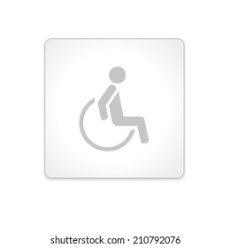 Handicapped person - icon isolated on white background