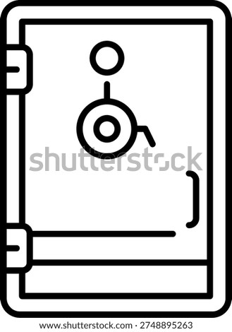 Handicapped Restroom Illustration vector Icon Design