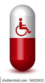 Handicapped Sign Capsule Pill