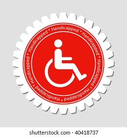 Handicapped Sign Label