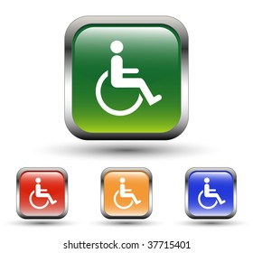Handicapped Sign Square Icons