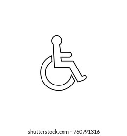 Handicapped sign vector icon