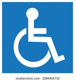 Handicapped Signboard for road traffic 
