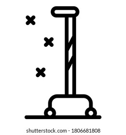 Handicapped walker icon. Outline handicapped walker vector icon for web design isolated on white background