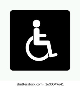 Handicapped Wheel chair icon vector flat dedical tools illustration. EPS10