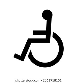 Handicapped in wheelchair icon isolated. Vector