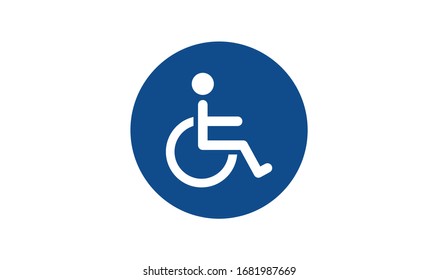 Handicapped wheelchair sign,Disabled Handicap Icon