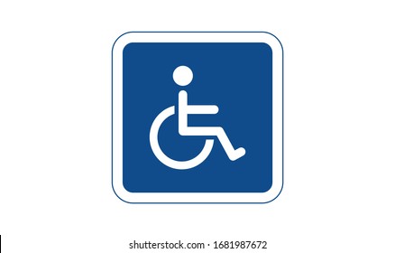 Handicapped wheelchair sign,Disabled Handicap Icon