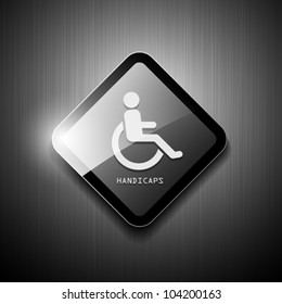  Handicaps sign restroom modern. vector illustration