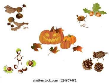 Handicraft in autumn