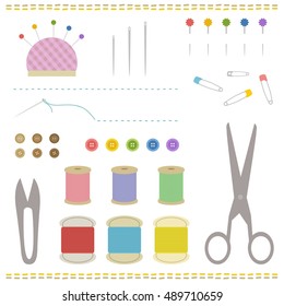 Handicraft item set, vector eps10 illustration