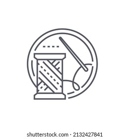 Handicraft kit - modern black line design style icon