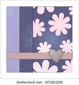 Handicraft vector pattern, textile texture