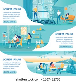 Handicrafts and Hobbies Web Banner Templates Set. Friends Playing Chess with Huge Figures. Handmade pottery Workshop Visitors Cartoon Characters. Indie Music Band Playing Instruments on Seashore
