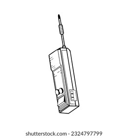 ilustración vectorial del concepto de handie talkie