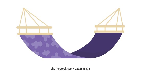 Handing comfortable hammock flat icon Outside decor