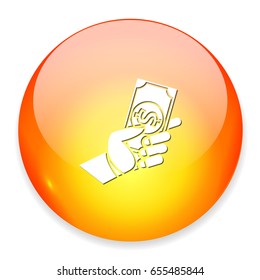 handing dollar icon