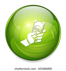 handing dollar icon